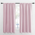 NICETOWN Kitchen Curtains, Short Blackout Drapes, Baby Pink, Thermal Insulated by NICETOWN