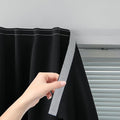 Thermal Blackout Curtains with Self Adhesive Tape No Rod No Drill Easy Install by Sovtfides