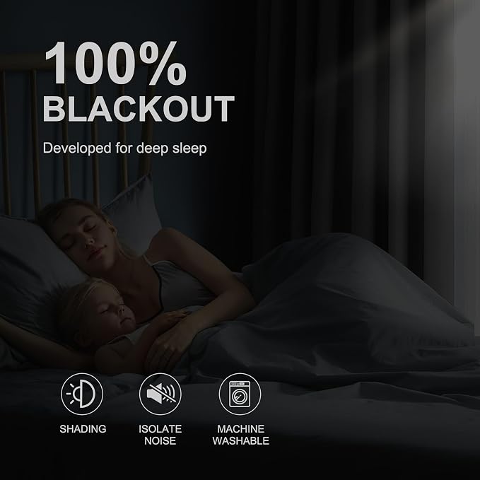 NICETOWN 100% Blackout Curtains - Image 2