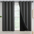 Yakamok Dark Grey Blackout Curtains 54 inches Long by Yakamok