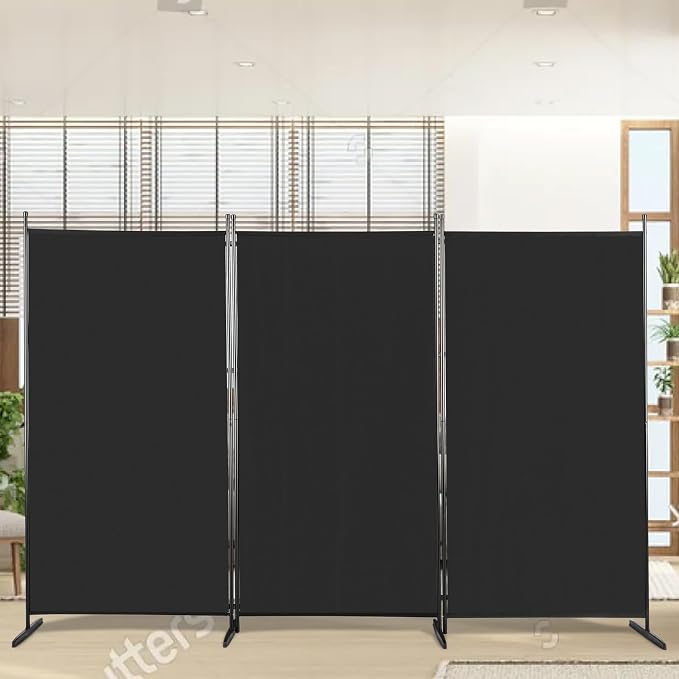 6ft Folding Room Divider Privacy Screens, 3 Panel Freestanding Wall Divider by Unknown