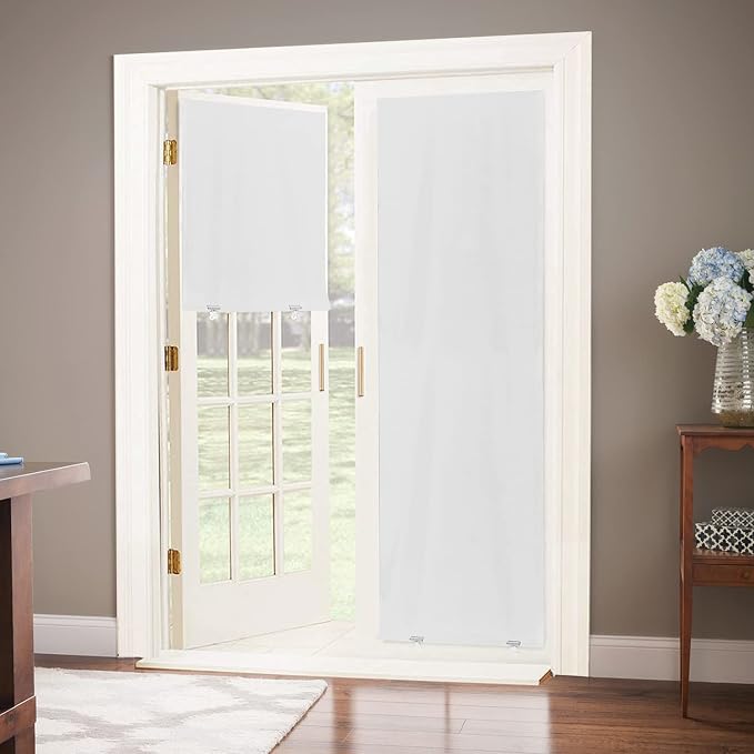 LazBlinds 100% Blackout Door Curtain, 1 Panel | No tools No Drill Cordless by LazBlinds