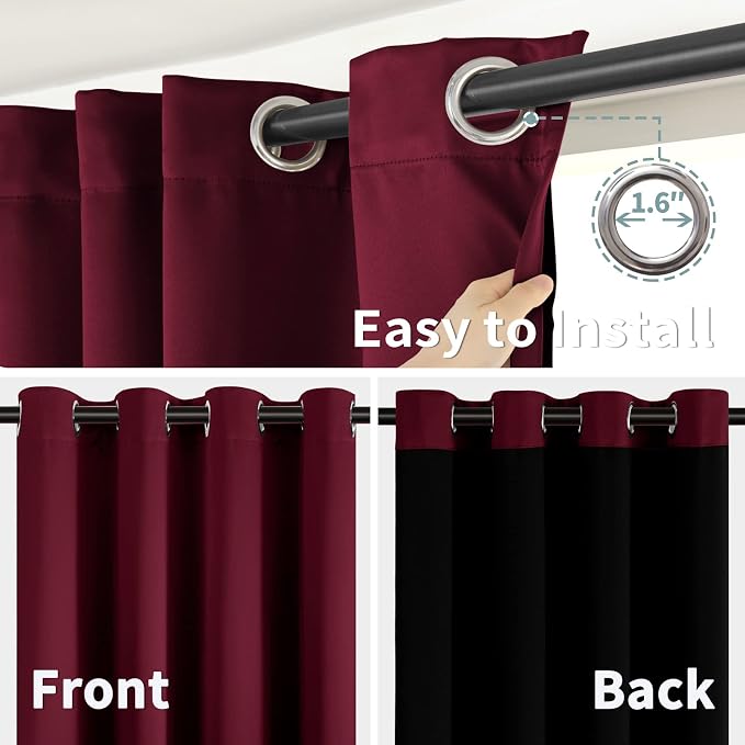 BGment Short 100% Blackout Curtains - Image 7