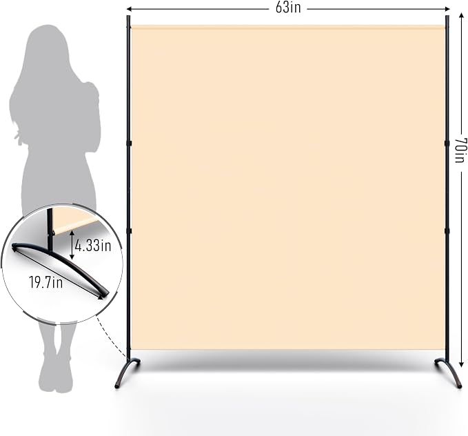 Single Large Room Divider, Folding Privacy Screens - Image 5