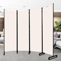 Room Divider 88'' Wide Folding Privacy Screens, 4 Panel Wall Divider w/Wheel | by HOMSCREENER