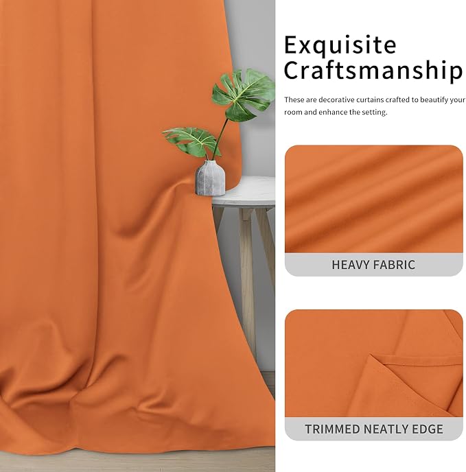 Easy-Going Thermal Grommet Blackout Curtains, 2 Panels 42x84 in, Noise Reduction - Image 5