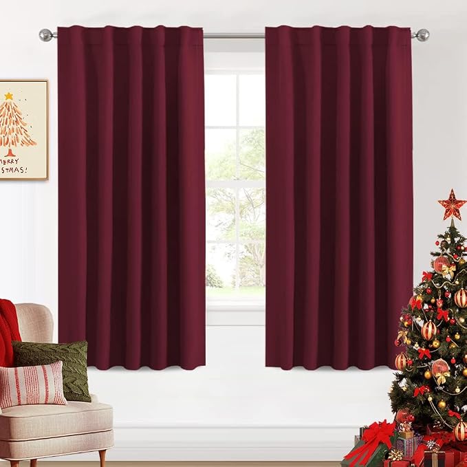 H.VERSAILTEX Christmas Blackout Curtains Thermal Insulated Window Treatment - Image 9
