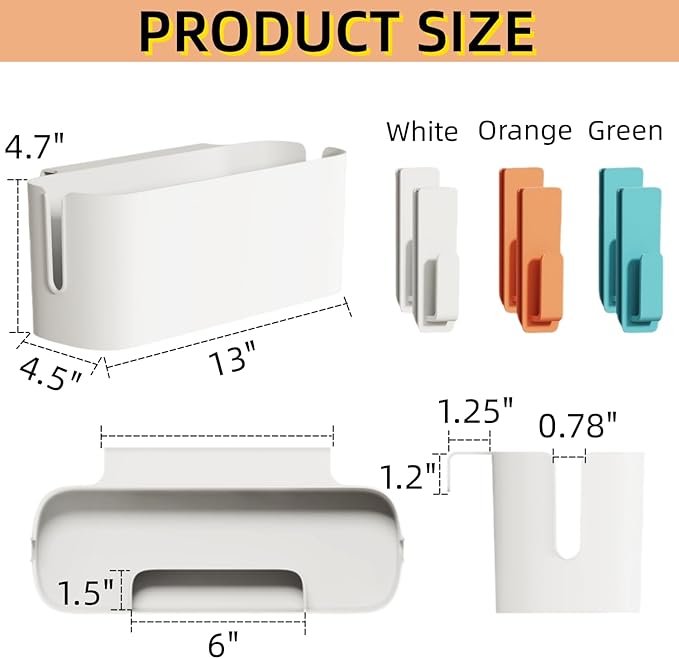 Bedside Organzier Caddy Hanging, Plastic Bunk Bed Shelf - Image 5