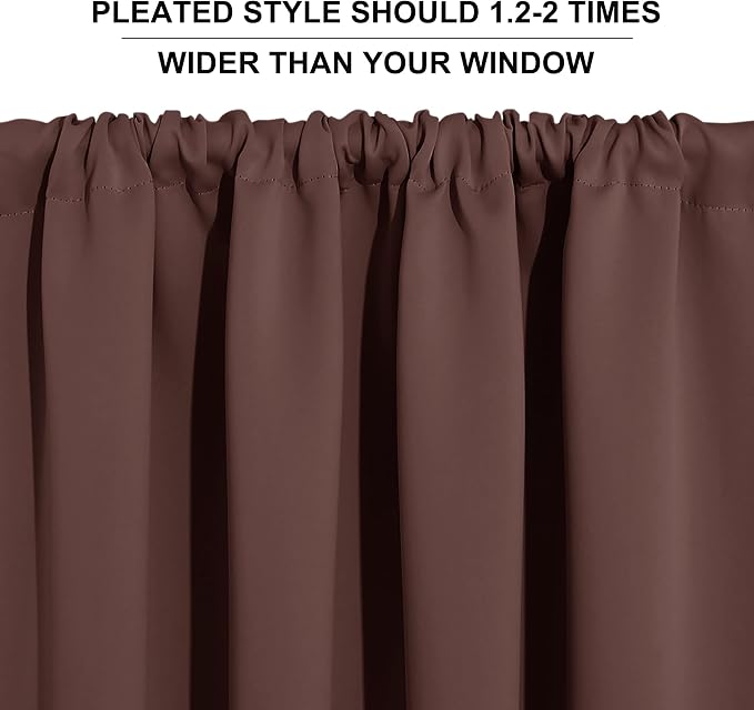 RYB HOME Cafe Blackout Curtains 24 inch Length, RV Camper Window Curtains | - Image 8