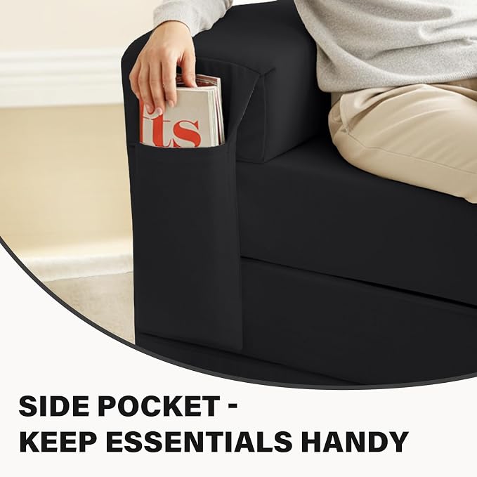 Folding Sofa Bed Chair, 4-Fold Convertible Sleeper Chair - Image 7