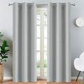 Yakamok Blackout Curtains 38x84 inch Light Grey Thermal Drapes-Bedroom | 2 by Yakamok