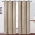 Khaki Thermal Blackout Curtains/38 x 84 Inch/Set of 2 Panels Room Darkening by Lemomo