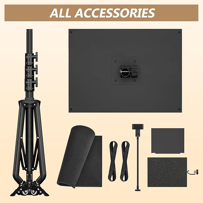 Facilife Projector Stand Tripod on Wheels, Adjustable Height 31-56 Inches, Laptop Tripod Stand Rolling, Heavy Duty Projector Tripod Metal Construction, Multifunctional for Office & Home (31-56 Inches)