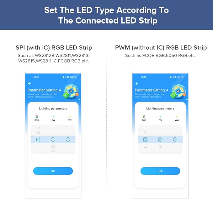 BTF-LIGHTING SP630E Bluetooth Controllers 4 Zones 2.4GHz RF RB3 Remote Kit Support FCOB COB SMD PWM or SPI RGB RGBW LED Strip WS2811 WS2812B WS2814 WS2815 SK6812 IC etc DC5V DC12V DC24V