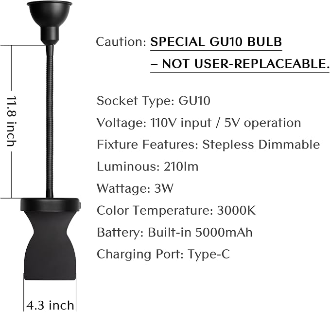 Innovative Design Rechargeable Headboard Reading Light. No Drilling Book Light - Image 7