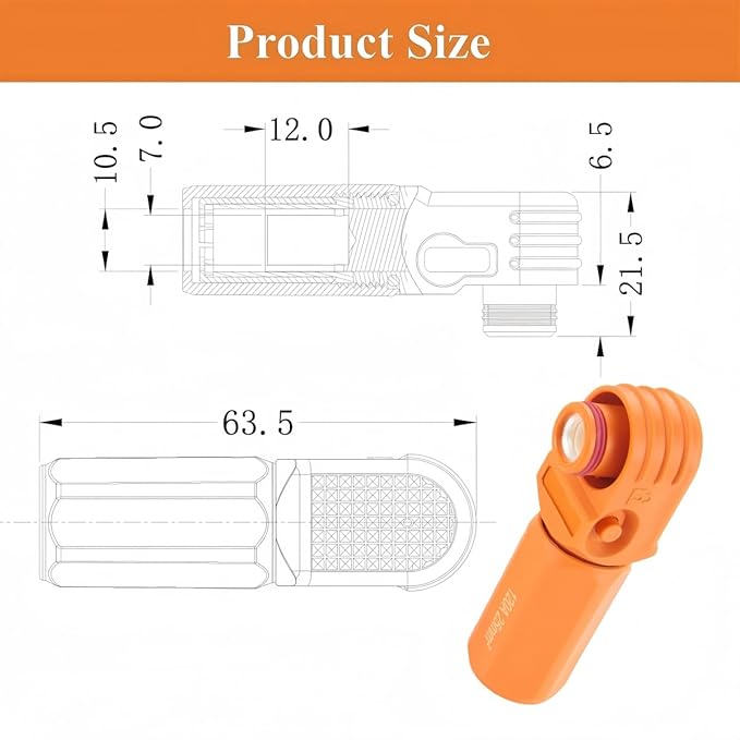 IP67 Waterproof 25mm² 120A High Voltage High Current Battery Energy Storage Connector Right Angle Single Core Plug,1PC (Orange, 120A)