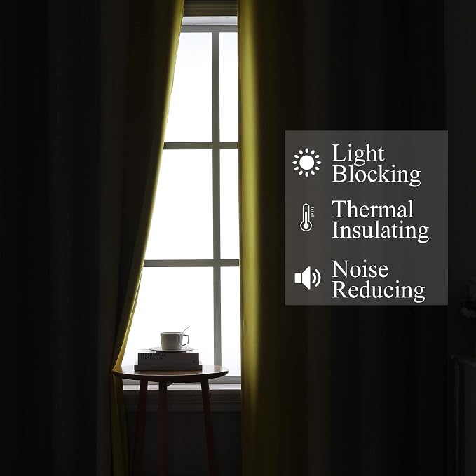 Gray and Yellow Ombre Blackout Curtains - Image 3