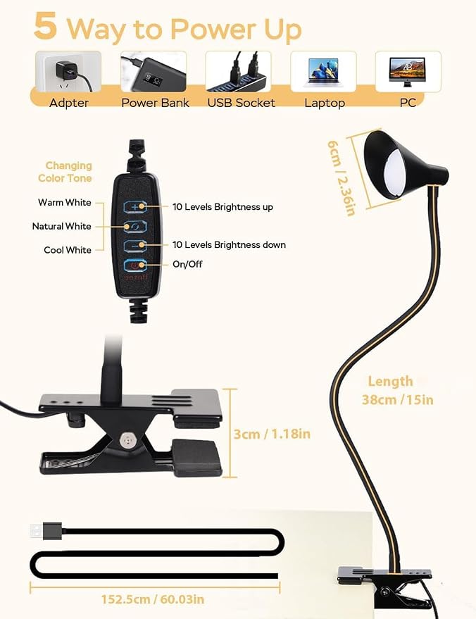 Clip on Light LED Reading Light - Image 5