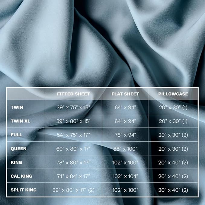 LUXOME 100% Rayon (Viscose) from Bamboo Pillowcase Set (King) | 400 Thread Count | Moisture-Wicking | Envelope Closure | Surf