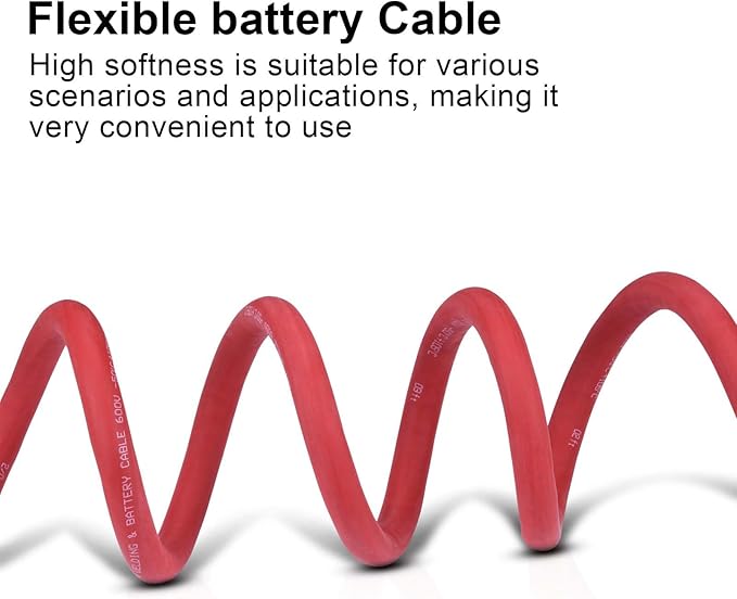 Shirbly 4 Gauge Battery Cable, 30FT Red 4 AWG Pure Copper Wire Welding Cable, for Automotive, Battery, Solar and Generator, Standard USA OFC Wire