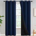 Yakamok Navy Blue Blackout Curtains 84 inches Long by Yakamok