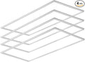 2x4 LED Flat Panel light, Edge-lit Frame Selectable 40W/50W/60W & CCT 3K/3500K/4K/5K/6500K, 7500LM, LED 2x4 Ceiling Light, 0-10V Dimmable Drop Ceiling Light Fixture, Led Flat Panel (4Pack)