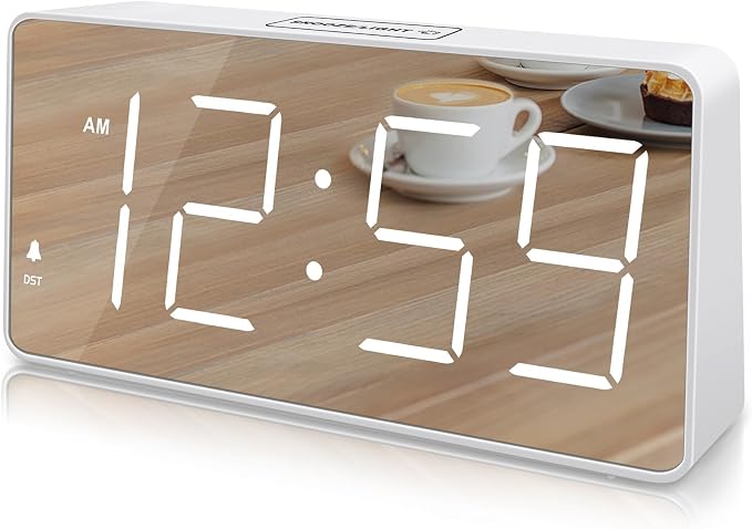 Peakeep Digital Alarm Clock for Bedroom Bedside, Large Display 5 Dimmers | by PEAKEEP