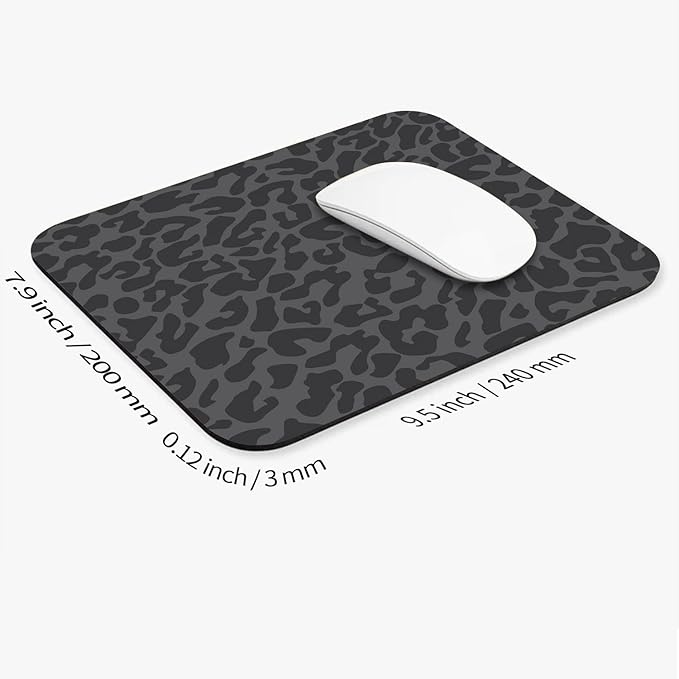Armanza Square Mouse Pad Black Leopard,Personalized Premium-Textured Custom Mouse Mat Design,Washable Mousepad Cloth,Non-Slip Rubber Base Computer Mouse Pads for Wireless Mouse