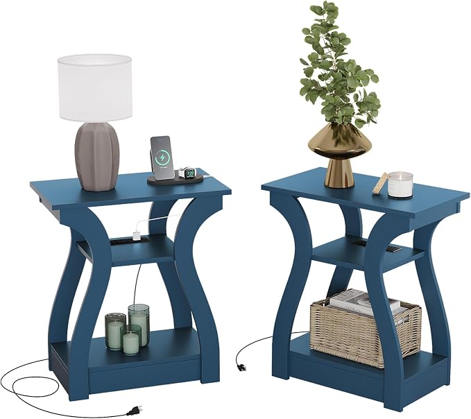 FROMJBEST End Tables Living Room Set of 2 by FROMJBEST