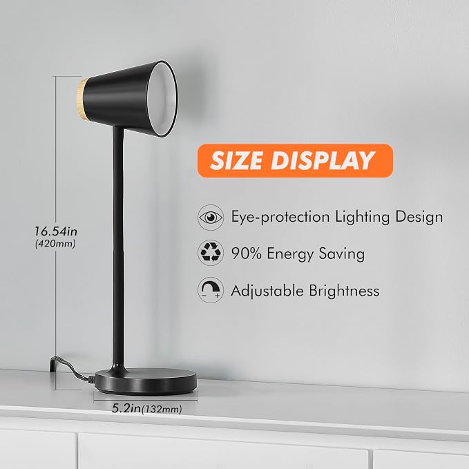 EJIAXIN Desk Lamp for College Dorm Room - Image 3
