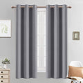 Yakamok Blackout Curtains 38x63 inch Grey Thermal Drapes-Bedroom | 2 panels by Yakamok