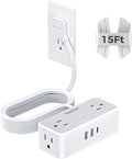 TESSAN Extension Cord 15 FT, Power Strip by TESSAN
