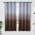 SimpleHome Ombre Gradient Brown White to Gray Curtains by SimpleHome
