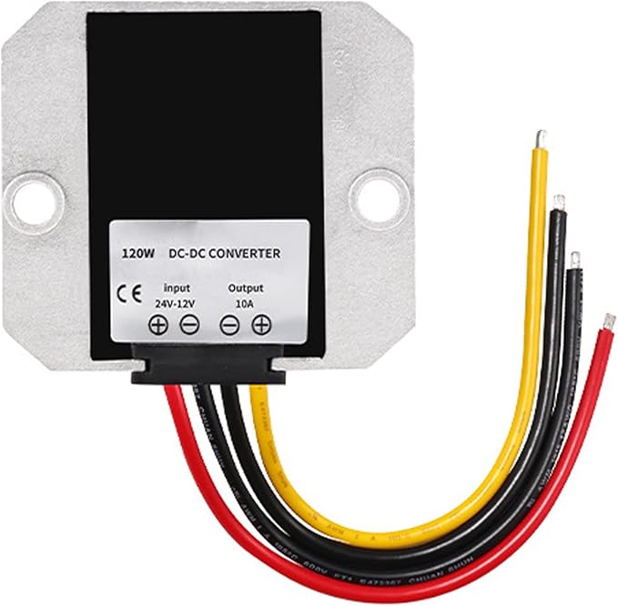 MGGi DC 24V to 12V 10A 120W Voltage Buck Converter Waterproof Power Transformer, Step Down Voltage Reducer, Regulator Power Supply Module Buck Transformer, for Golf Cart, forklifts, Car