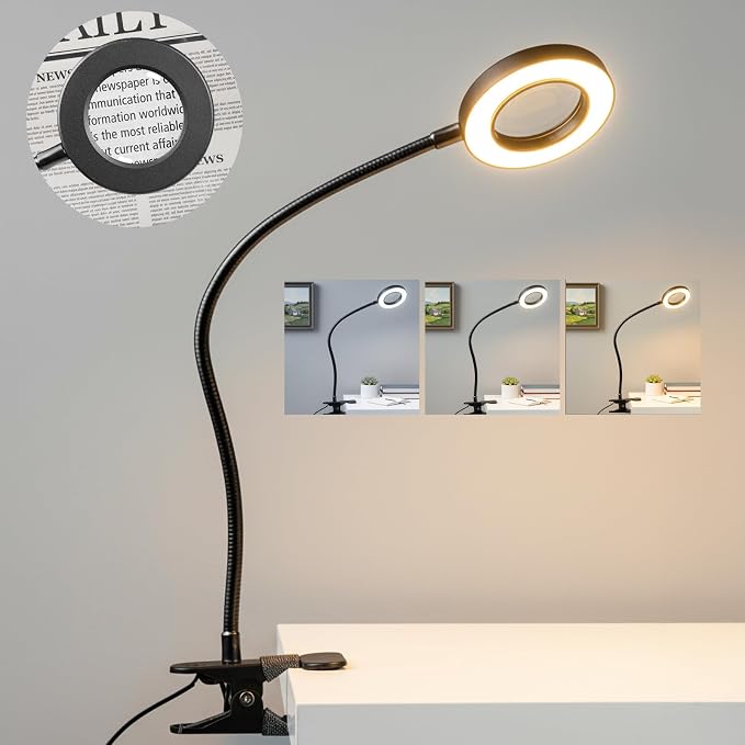LALISU Clip on Lamp, 5X Magnifying Glass - Image 9
