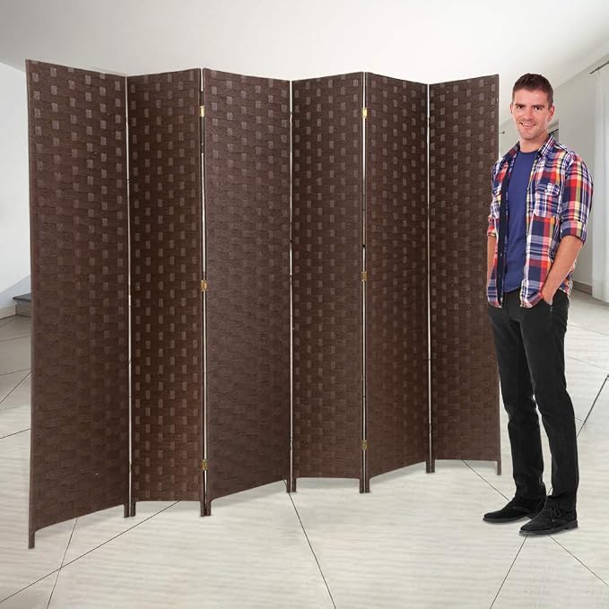Room Dividers and Folding Privacy Screens 6 Panel 6 ft Foldable Portable Room by DKELI