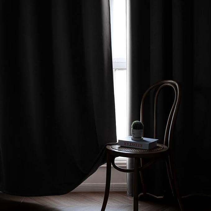 IGEMAEVE Blackout Curtains for Bedroom Grommets Light Grey 35" W x 72" L | - Image 6