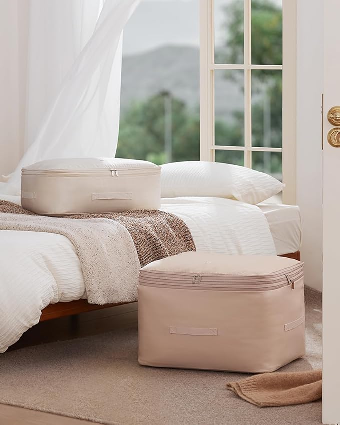 Eachy 2-Pack Comforter Storage Bag Blanket Storage Bags, Compression Storage - Image 8