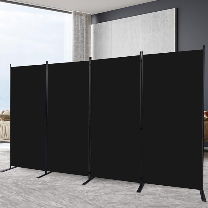 Room Divider 4 Panel-136''Wide, 6FT Room Dividers and Folding Privacy Screen | by HOMSCREENER