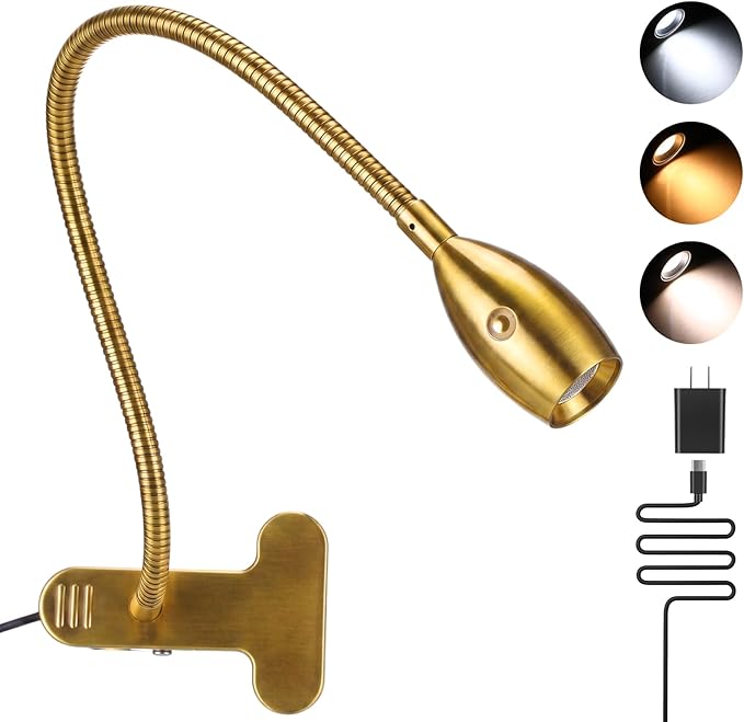 1 Pcs LED Clip on Reading Light by VIHOSE