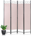 Room Divider, Folding Privacy Screen 4 Panels Portable Wall Divider Partition by Dopinmin