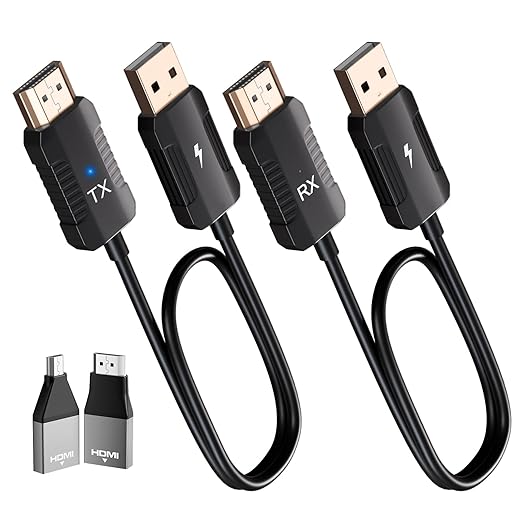 Anytrox Wireless HDMI Transmitter and Receiver 4K Decode 1080P Output, HDMI Wireless Extender, Plug & Play, Support 2.4/5GHz for Streaming Video and Audio to Monitor from Laptop/Pc/Tv Box (Black)