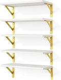 Fixwal Wall Floating Shelves for Home Decor | Wood Shelves, Natural Grain by Fixwal