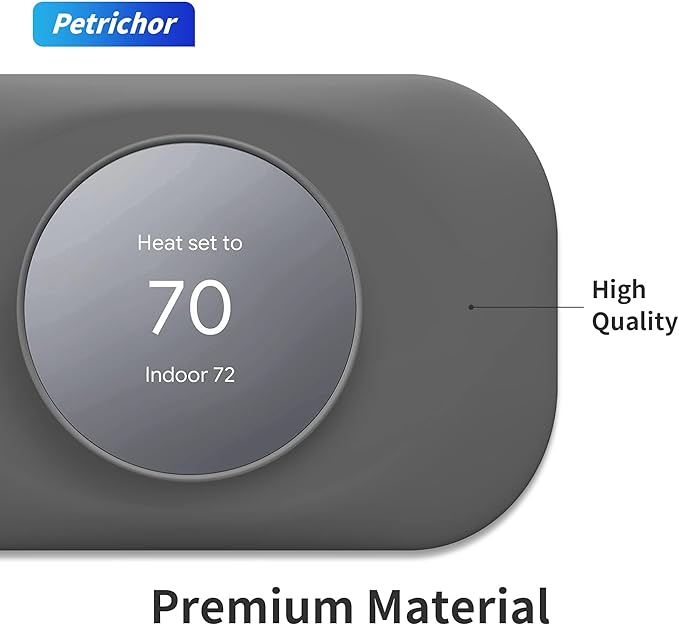 Petrichor Nest Thermostat Wall Plate - Compatible with Google Nest 2020 - Trim Kit, Cover Accessory for Easy Installation (2 Pack Charcoal)