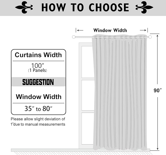 ChrisDowa Room Divider Curtains 90 Inch Length Sliding Door Curtain 1 Panel | - Image 6
