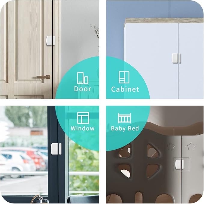THIRDREALITY Zigbee Contact Sensor 2 Pack,Door and Window Monitor, Home Automation,Works with Home Assistant,SmartThings,Aeotec,Homey,Hubitat or Echo Devices with Build-in Zigbee Hub,hub Required