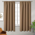 BGment Taupe Blackout Curtains 63 Inch Long, Tan Darkening Drape Rod Pocket | by BGment