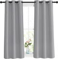 NICETOWN Blackout Silver Grey Curtains 48 inch Length by NICETOWN