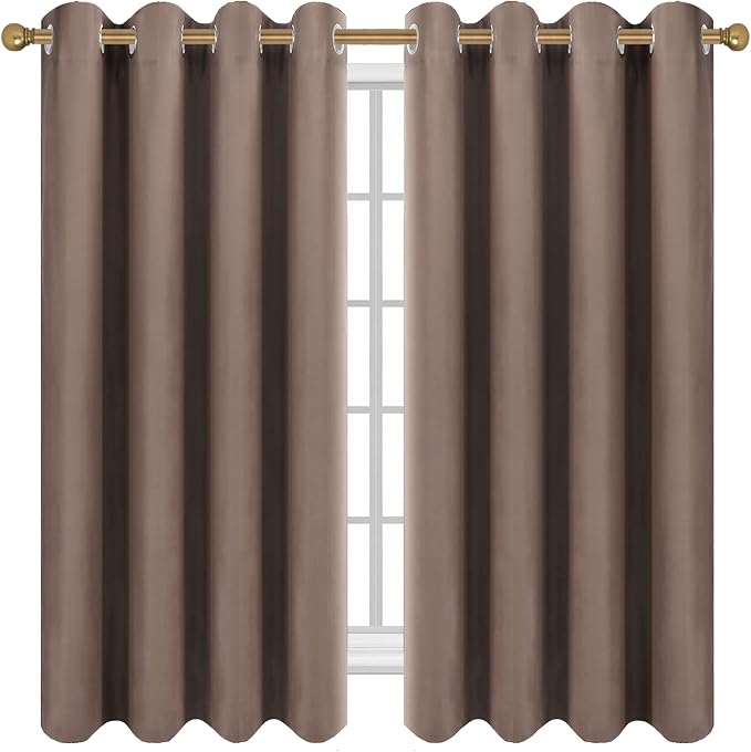 Diraysid Cappuccino Grommet Blackout Curtains - Image 2