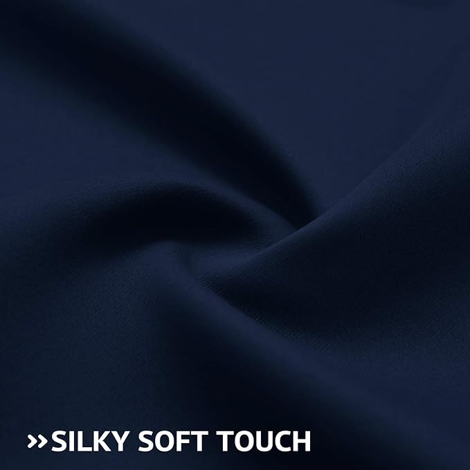 COSVIYA Grommet Blackout Room Darkening Navy Blue Curtains 96 inch Long | Thick - Image 6